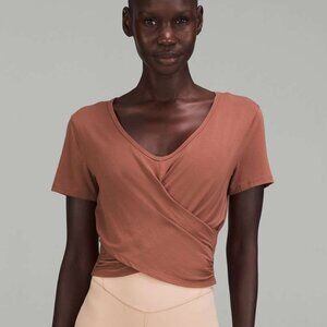 Lululemon Athletica  Modal-Blend Yoga Short Sleeve Shirt in Ancient Copper